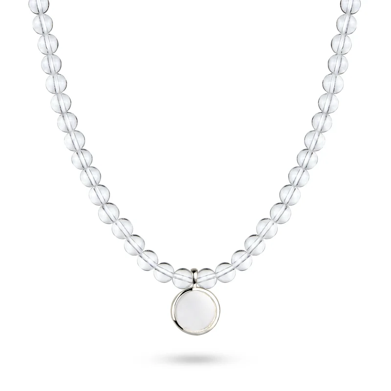 Halskette mit Kreis | Rock Crystal (Transparent)