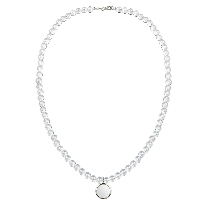 Halskette mit Kreis | Rock Crystal (Transparent)