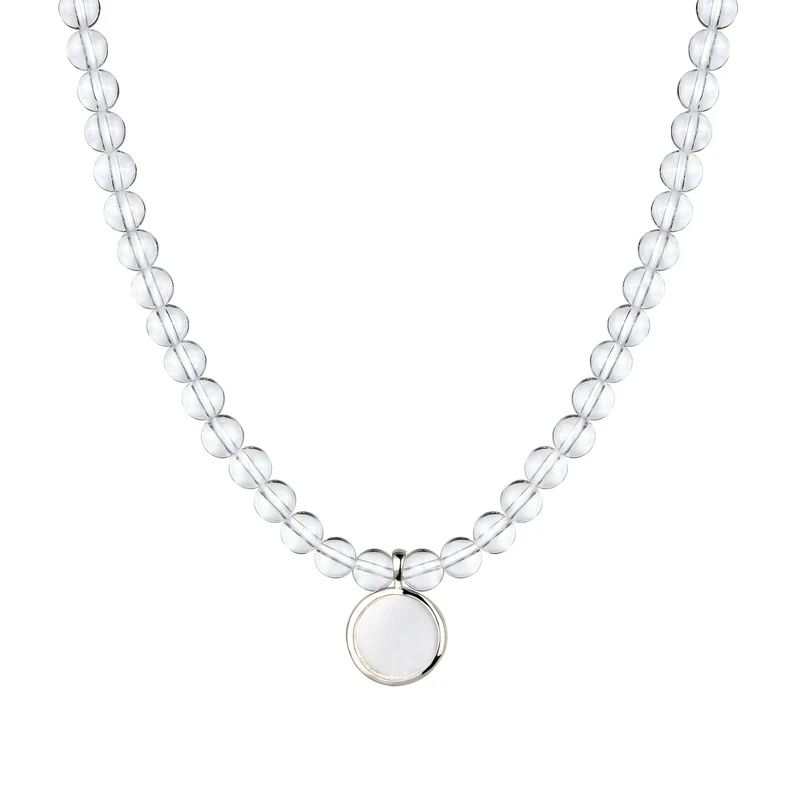 Halskette mit Kreis | Rock Crystal (Transparent)