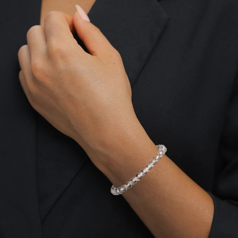 Armband mit Perlen | Rock Crystal (Transparent)