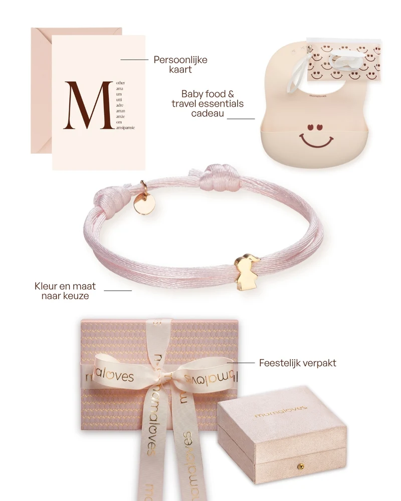 Cadeauset PROUD MOM Armband — MAMALOVES X VDK - Verguld