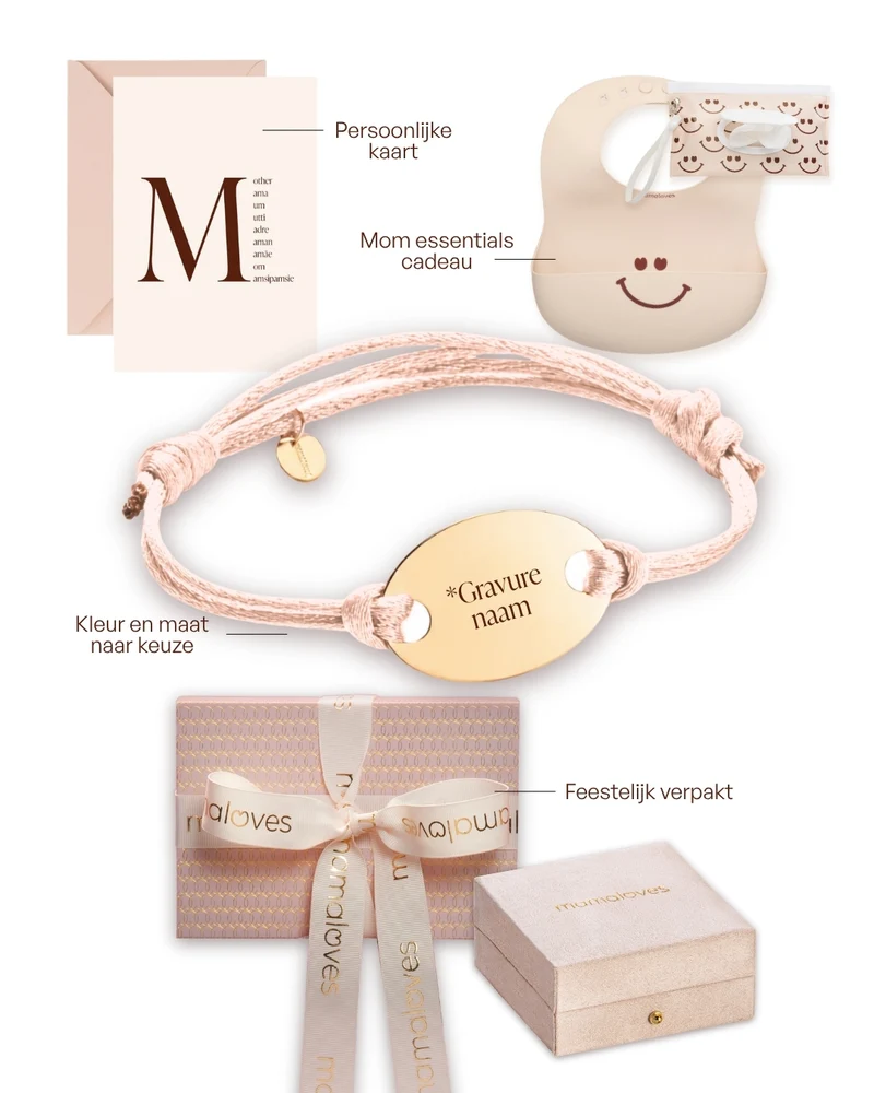 Cadeauset Oval Armband — MAMALOVES X VDK - Verguld