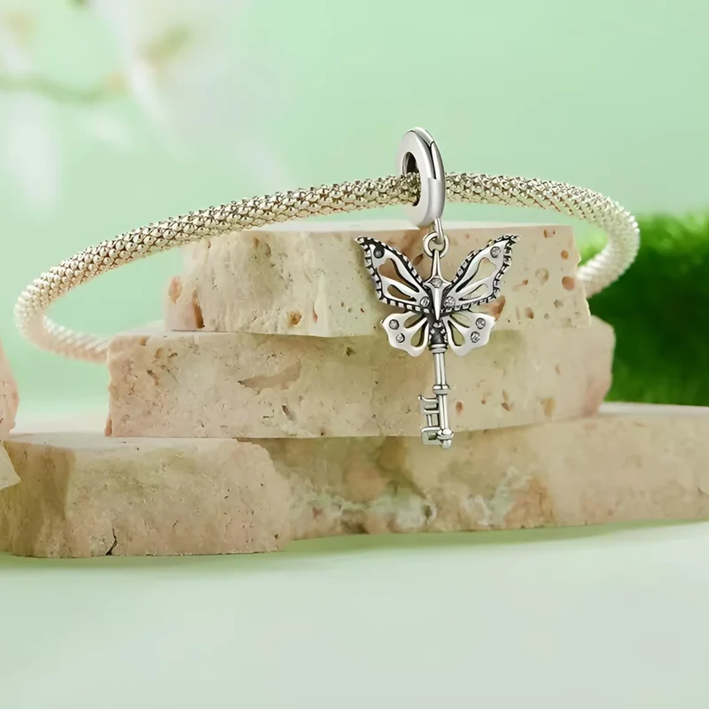 Butterfly 21st Key Dangle Charm | CZ