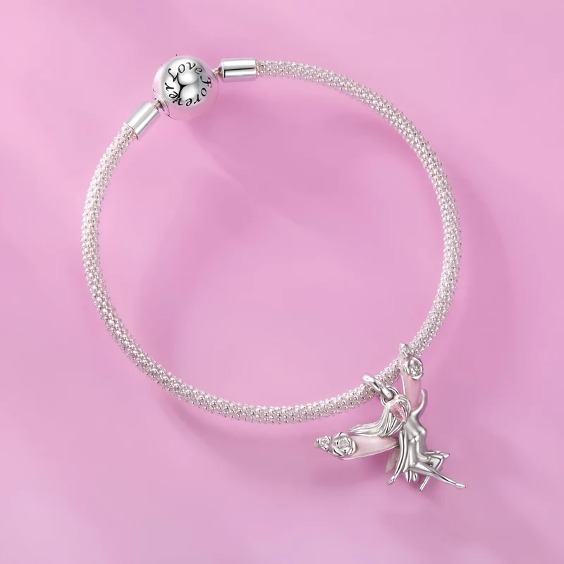 Pink Crystal Fairy Dangle Charm | CZ EN