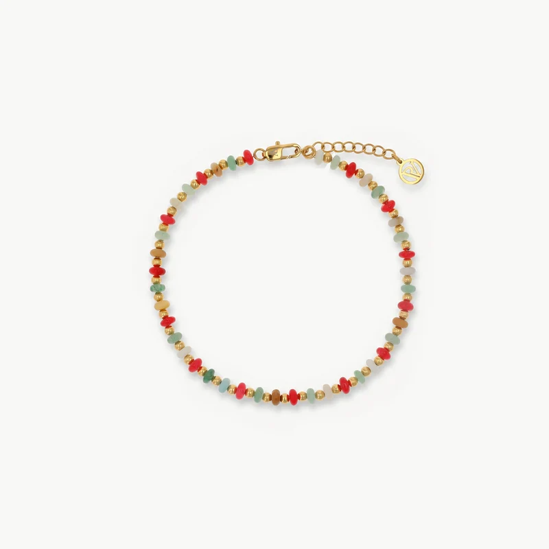 Golden Hour Natural Stone Anklet