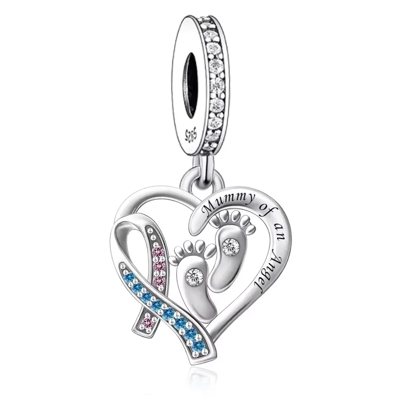 "Mummy of an Angel" Dangle Charm | CZ