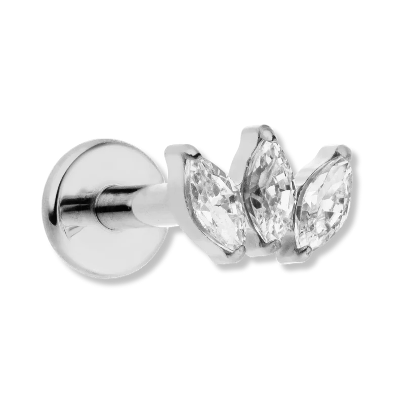 Simple Lotus Labret Piercing - Titan