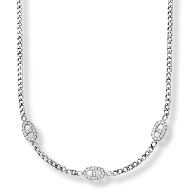 Triple Pave Deluxe Kette 14K Vergoldet