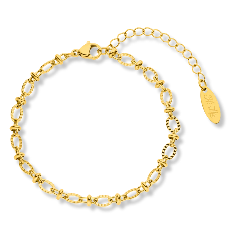 Refined Golden Link Armband 14K Vergoldet