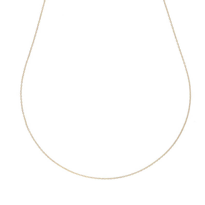 Simple Basic Chain Halskette - 14 K Echtgold