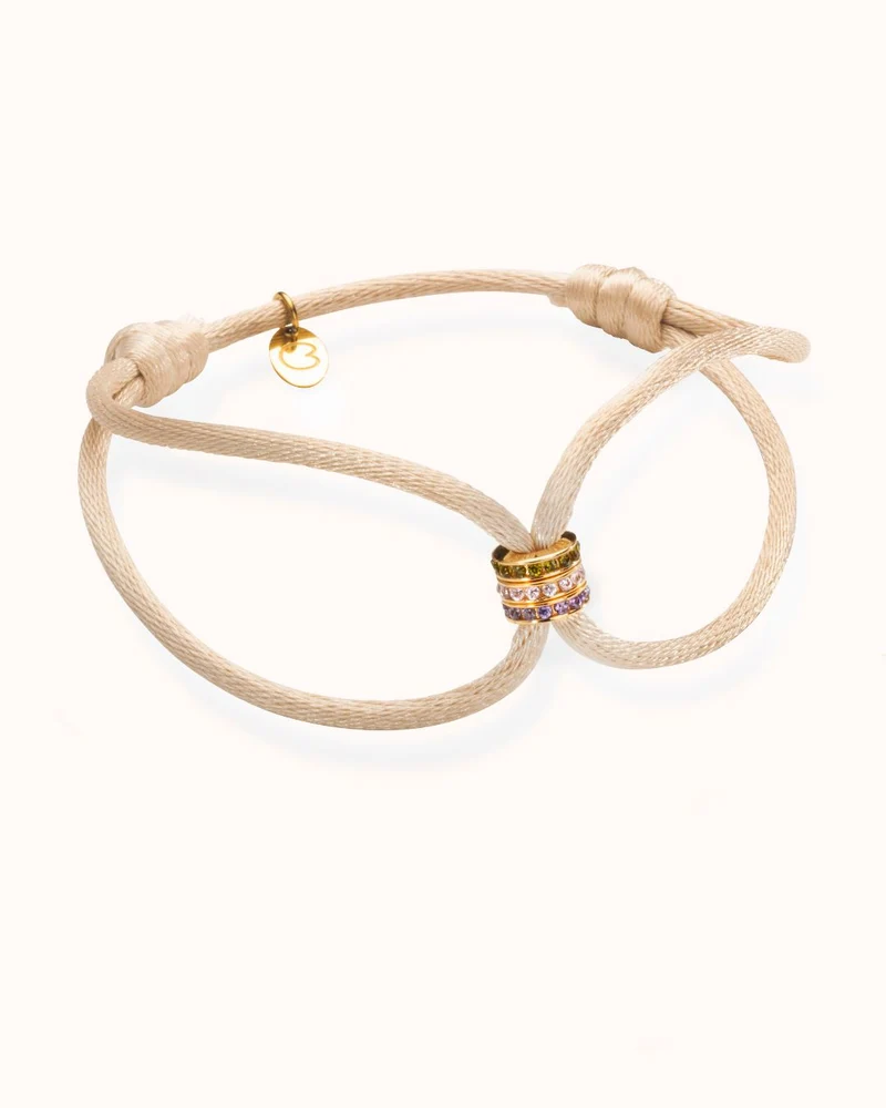 Geboortesteen Disc Armband - Verguld - Geboortesteen Armband