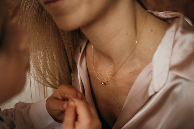 14k Family Ring Ketting - Gepersonaliseerde Ketting