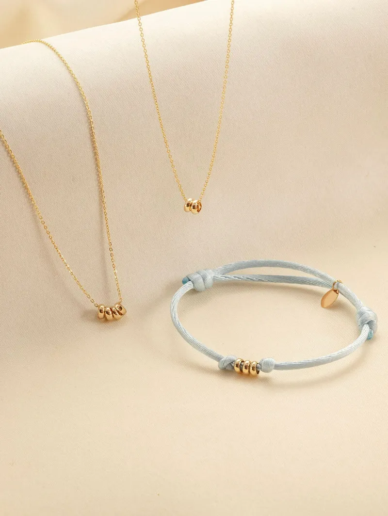 14k Family Ring Ketting - Gepersonaliseerde Ketting