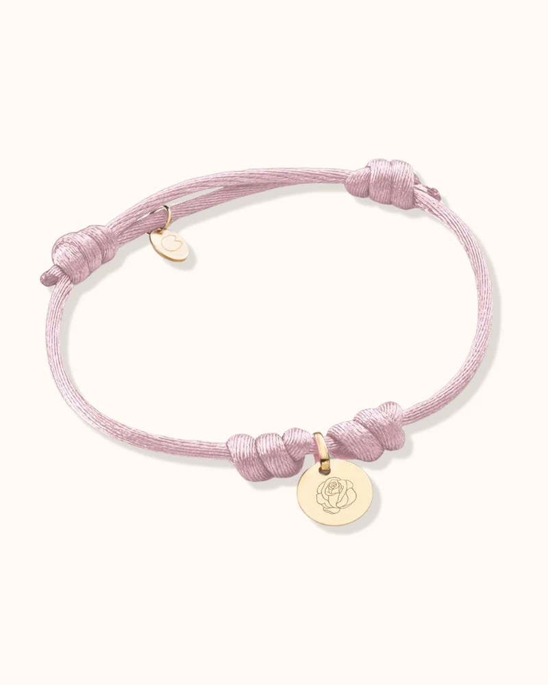 14k Geboortebloem Mini Coin Armband - Gepersonaliseerde Armband - Mini Coin