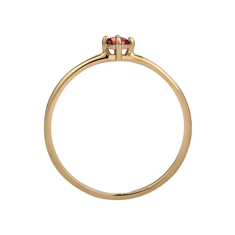 Solitär-Ring | Granat (Dunkelrot)