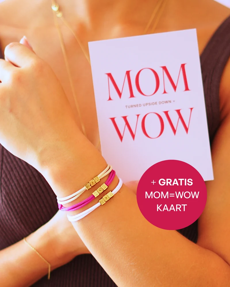 MOM = WOW Armband - Verguld - Gepersonaliseerde Armband