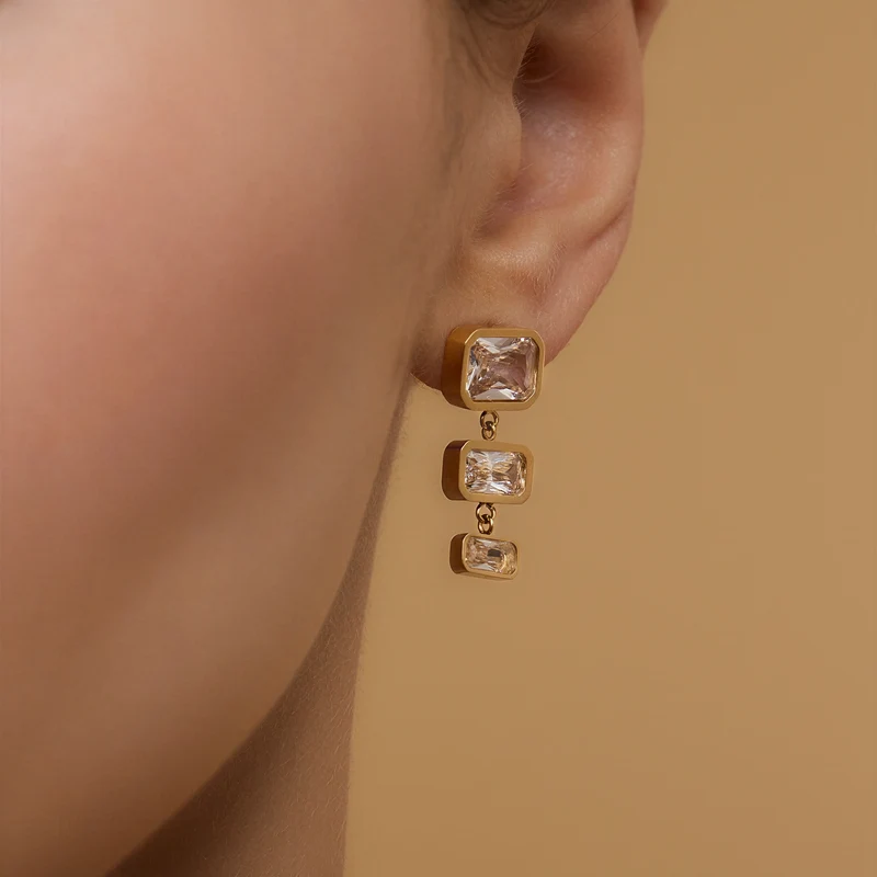 Emerald Statement Drop Earrings