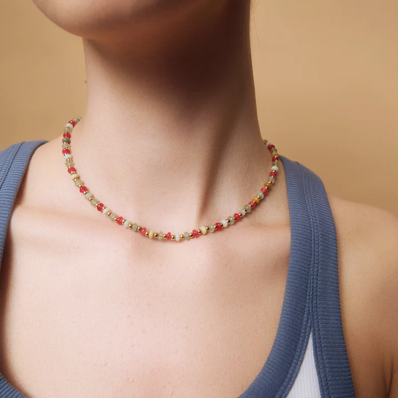 Golden Hour Natural Stone Necklace