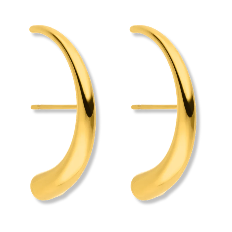 Simple Sling Ohrstecker 14K Vergoldet