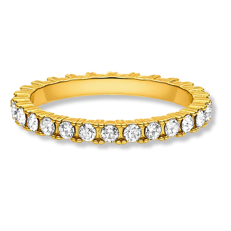 Classic Victoria Pave Ring 14K Vergoldet