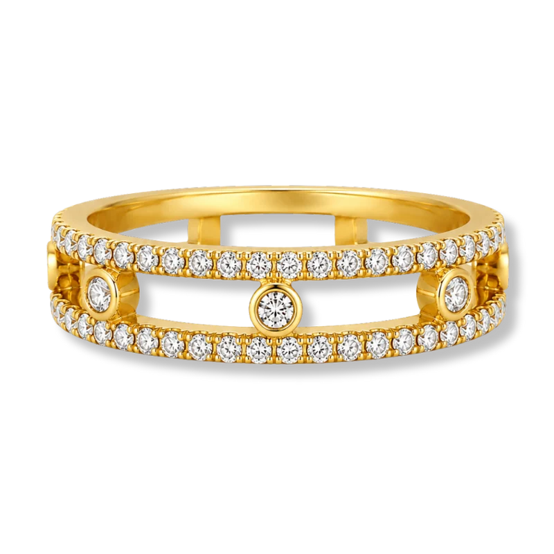 Pave Soul Infinity Ring 14K Vergoldet