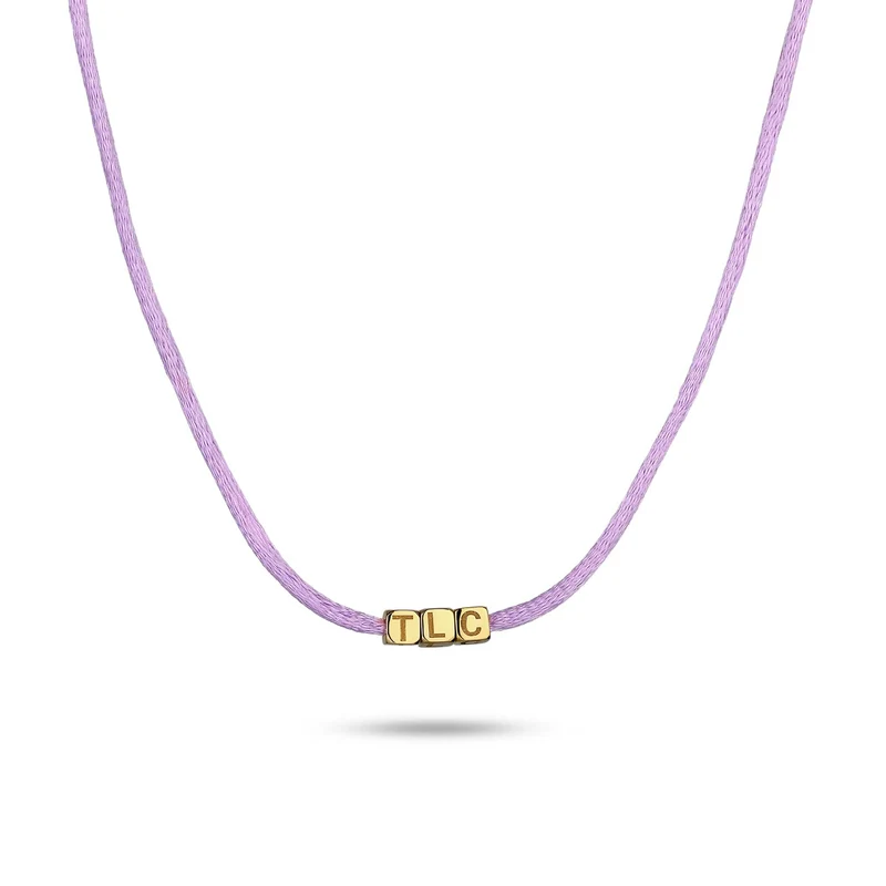 Choker 3x Würfel Gravur | Satin (Lila)