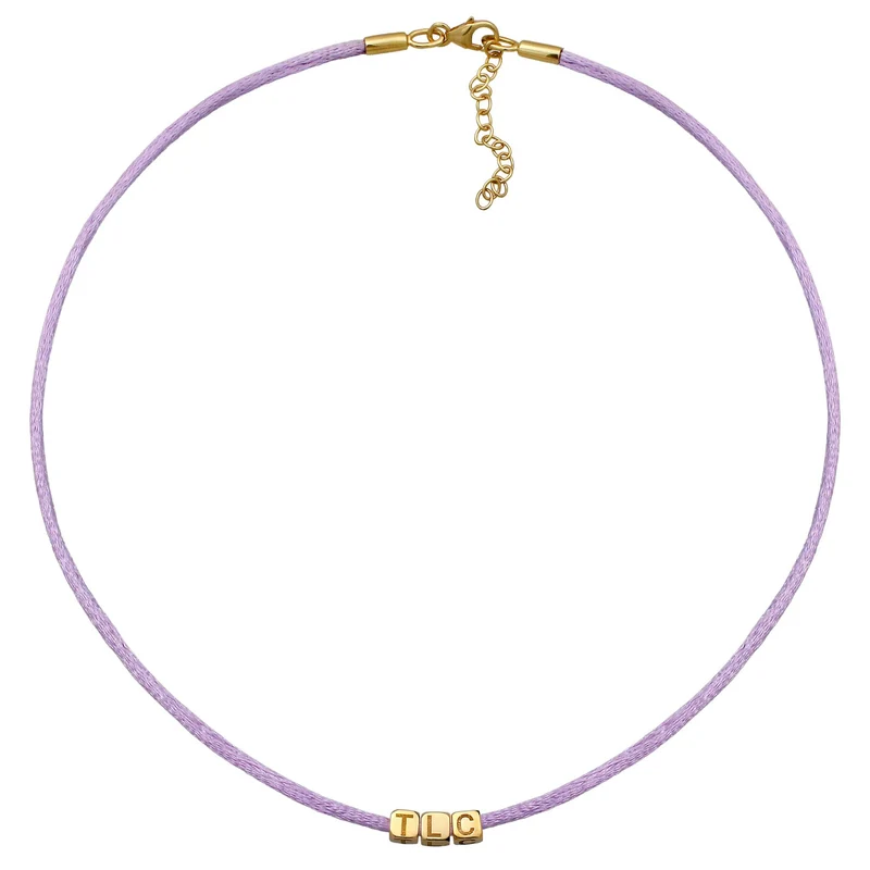 Choker 3x Würfel Gravur | Satin (Lila)