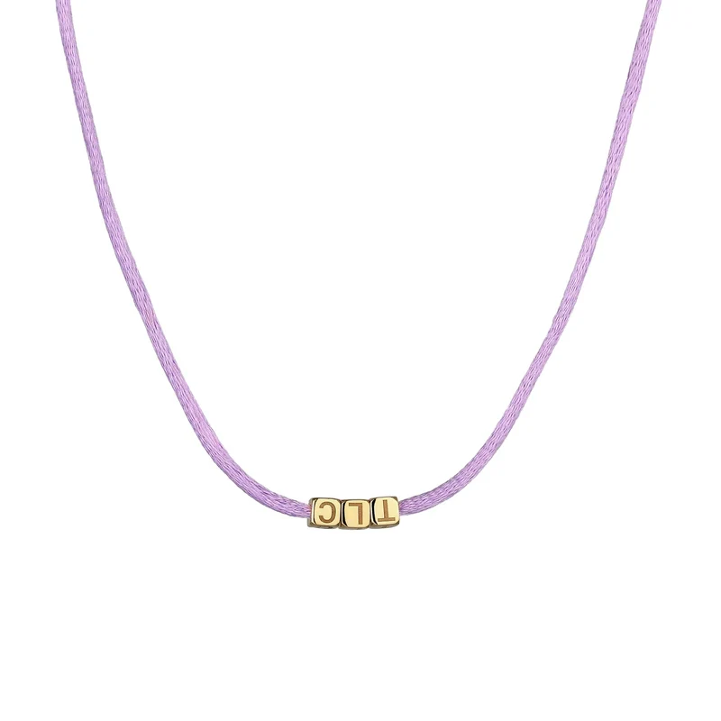 Choker 3x Würfel Gravur | Satin (Lila)