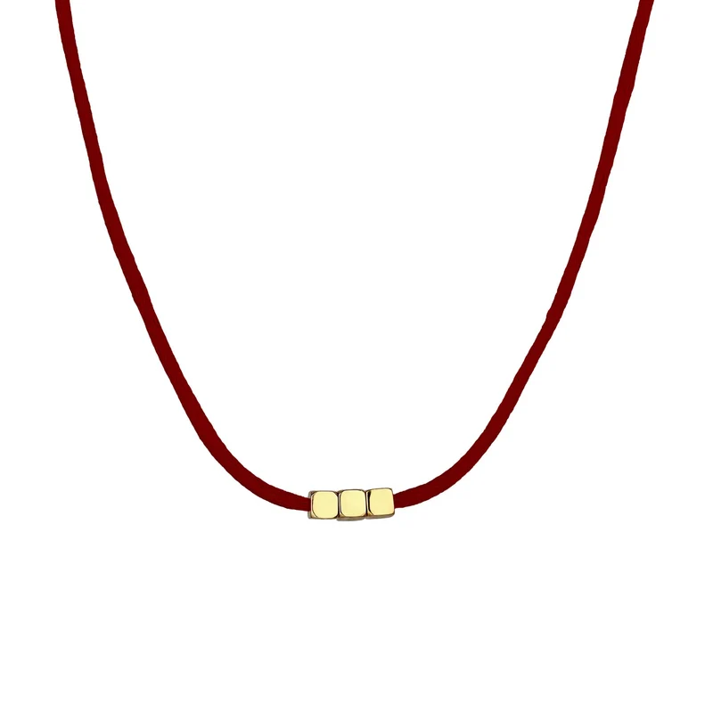 Choker 3x Würfel Gravur | Satin (Lila)
