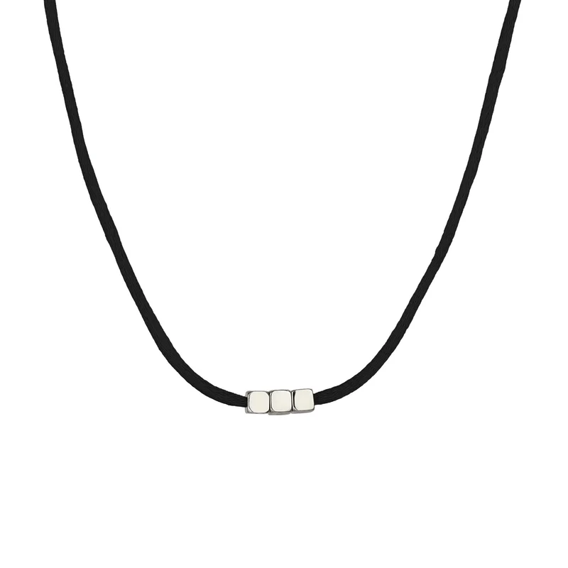 Choker 3x Würfel Gravur | Satin (Lila)