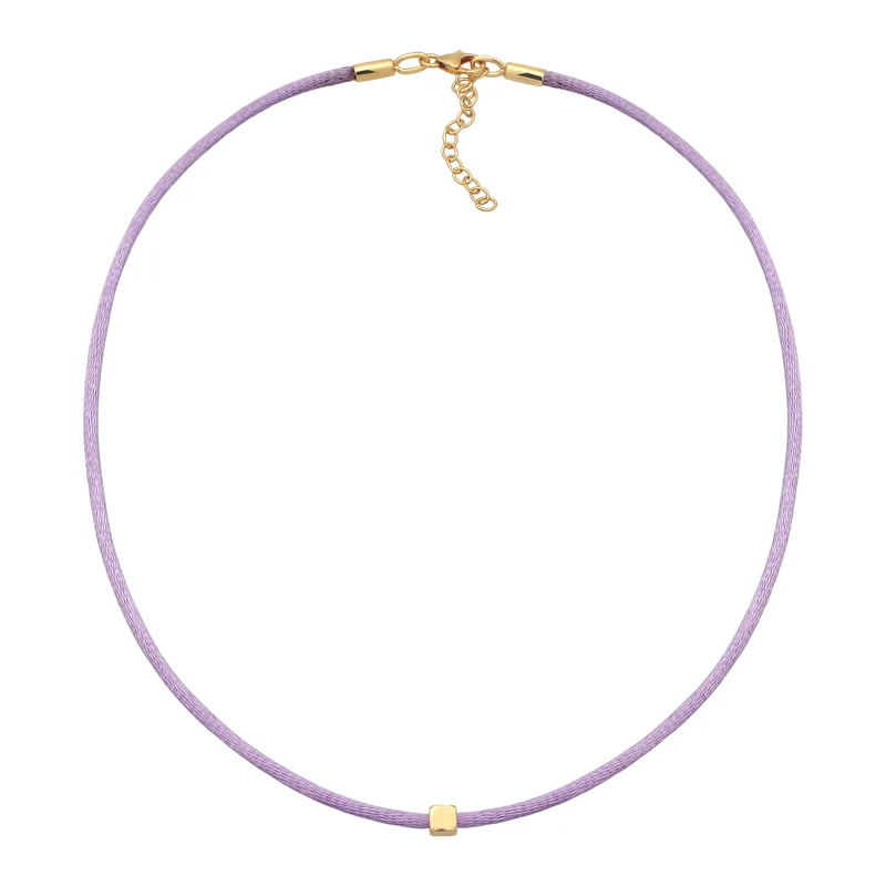 Choker Würfel Gravur | Satin (Lila)
