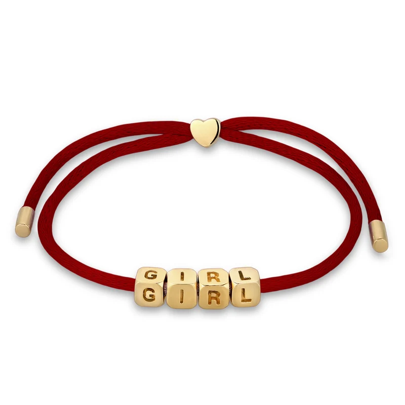 Armband Würfel GIRL | Satin (Lila)