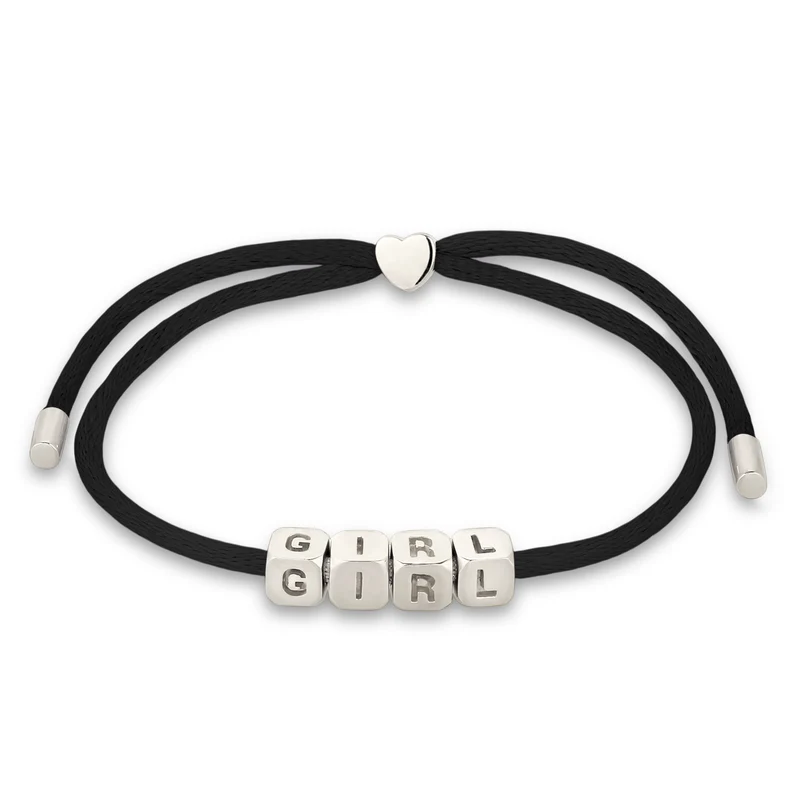 Armband Würfel GIRL | Satin (Lila)