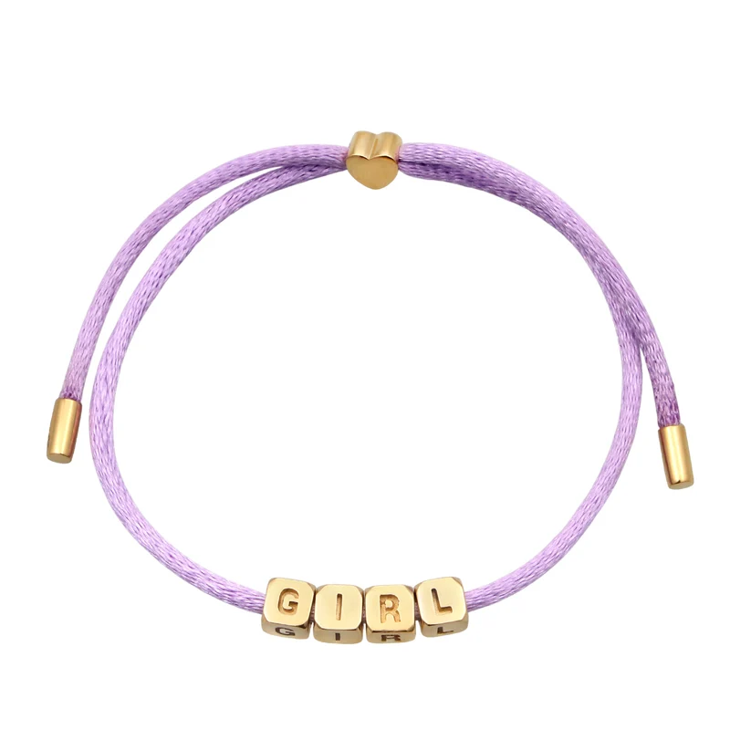 Armband Würfel GIRL | Satin (Lila)
