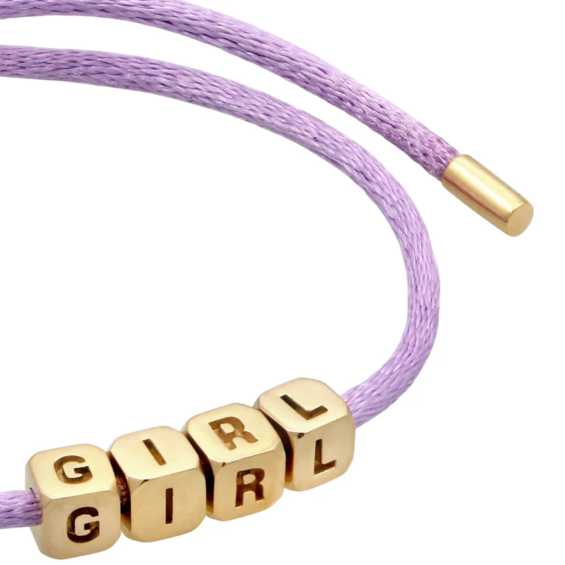 Armband Würfel GIRL | Satin (Lila)