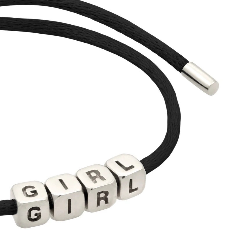 Armband Würfel GIRL | Satin (Lila)