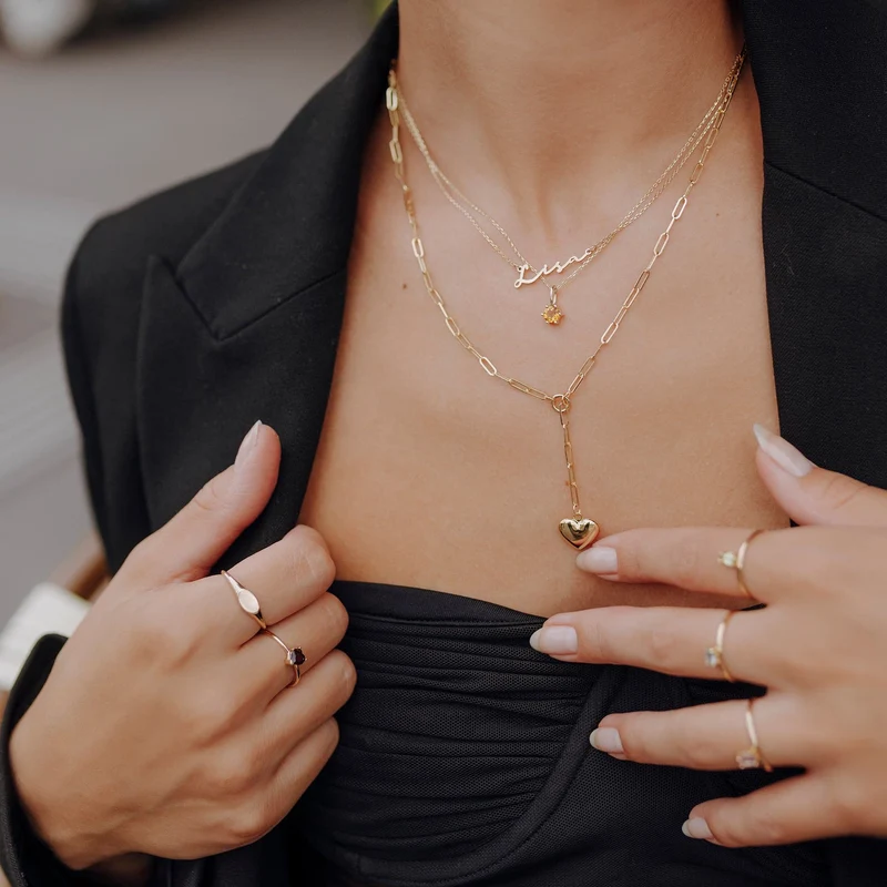 Lou Halskette - 14 K Massivgold