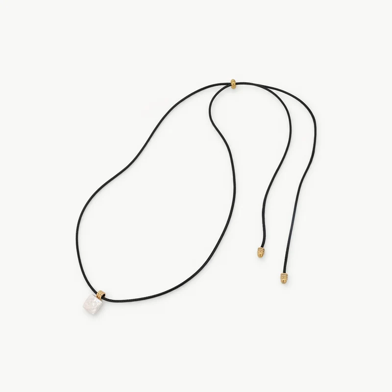 Square Pearl Pendant Necklace