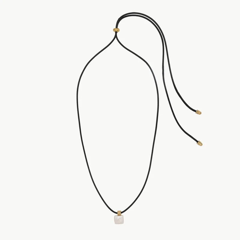 Square Pearl Pendant Necklace