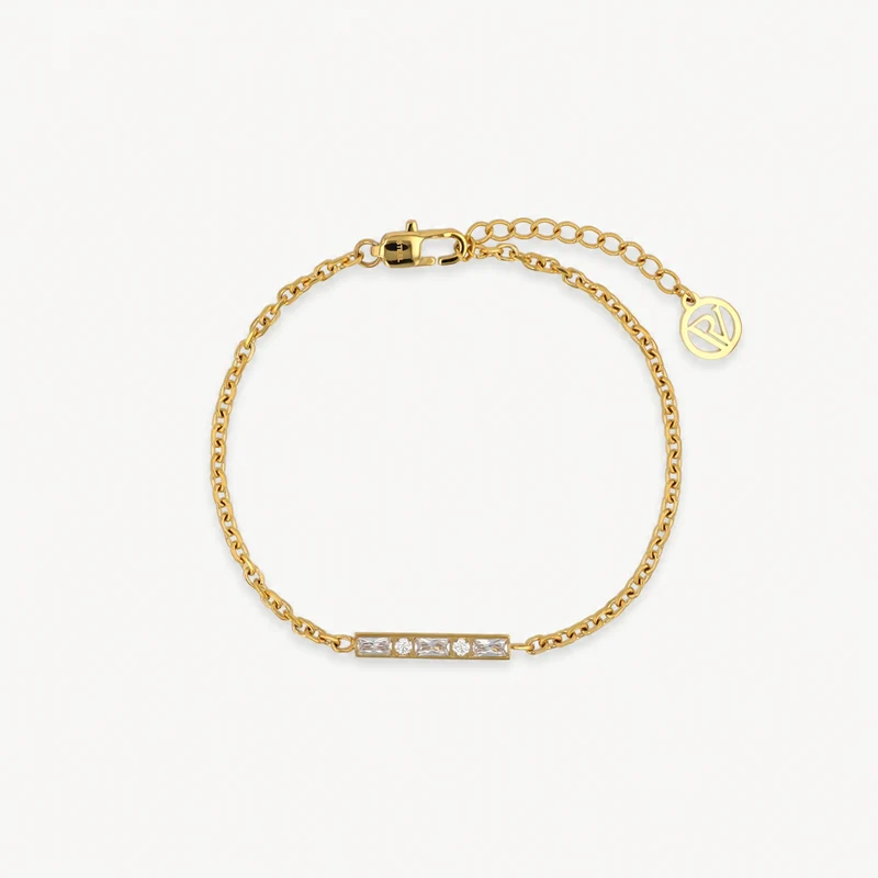 T-Bar Crystal Pendant Bracelet