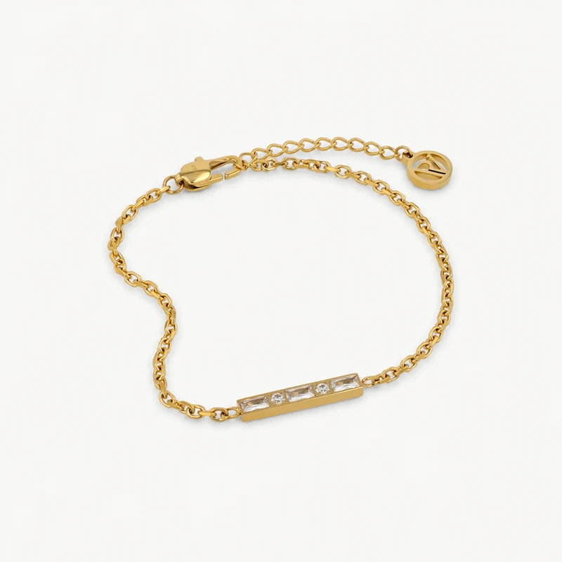 T-Bar Crystal Pendant Bracelet