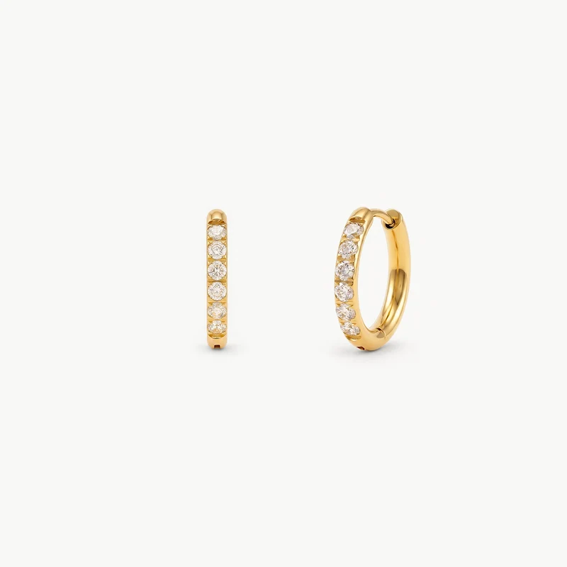 Sparkling Becca Hoop Gold S