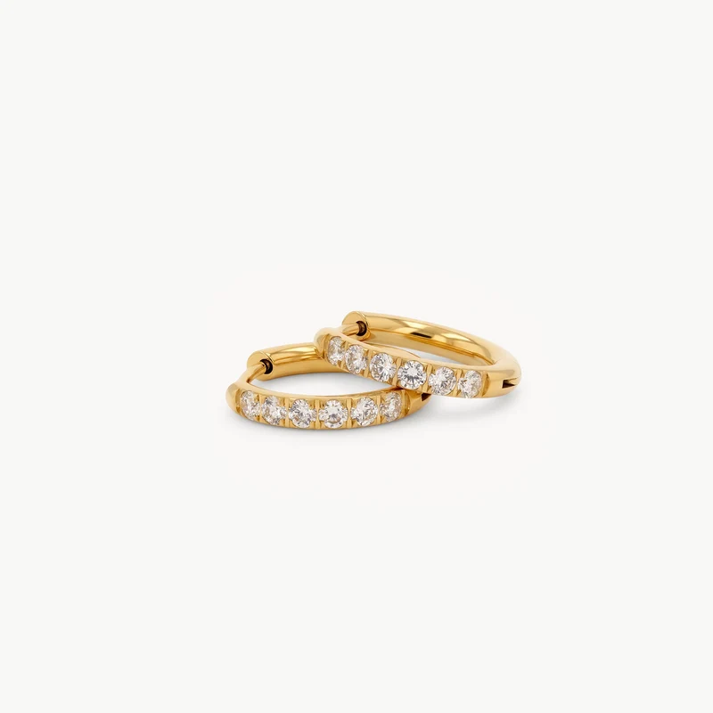 Sparkling Becca Hoop Gold S