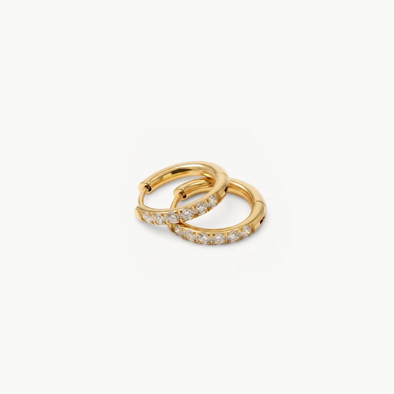 Sparkling Becca Hoop Gold S