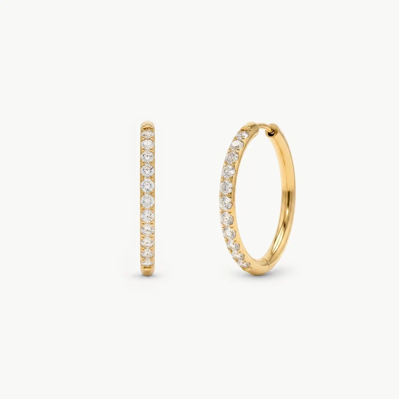 Sparkling Becca Hoop Gold L