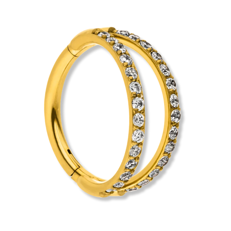 Double Line Clicker Piercing - Titan