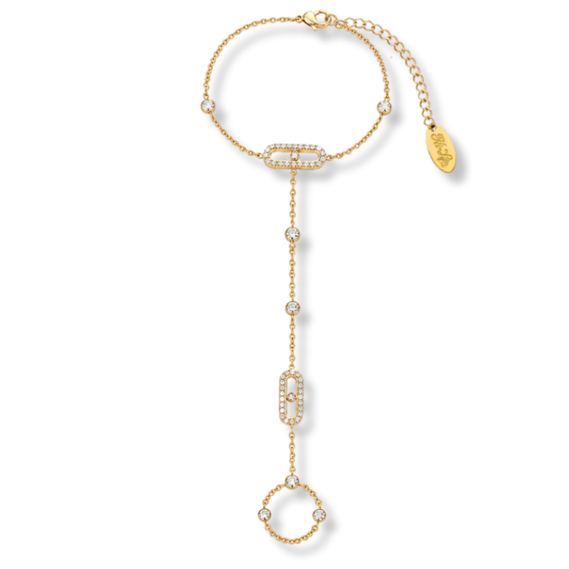 Pave Soul Handkette 14K Vergoldet