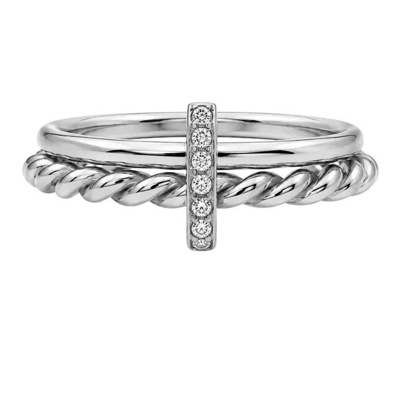 Double Passion Twisted Ring 14Vergoldet