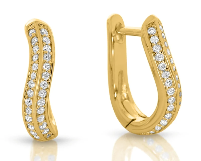 Gold Creolen mit Zirkonia elegant