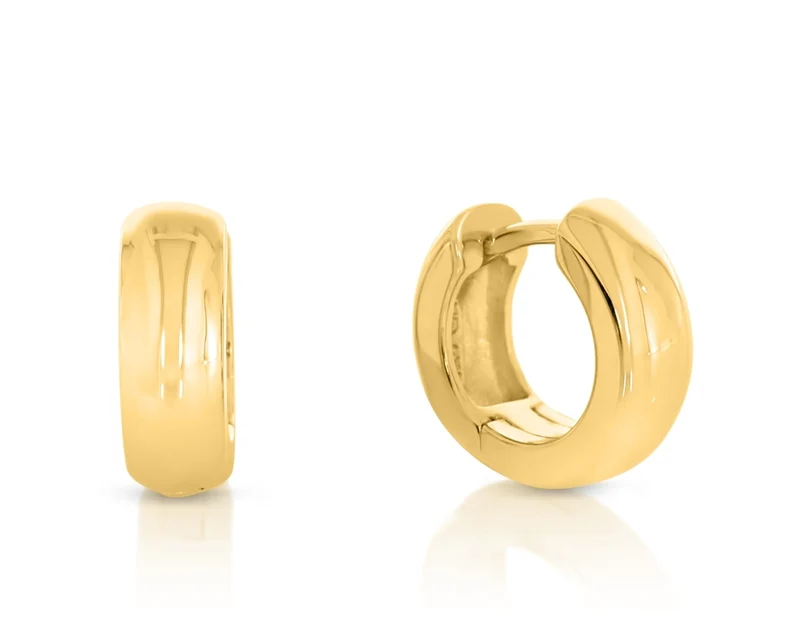 gold Creolen ca. 10 mm 925 Sterling Silber